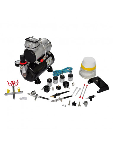 Set Compressore Aerografo con 3 Pistole