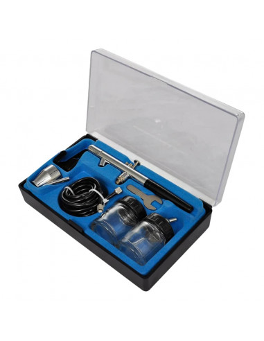 Set Compressore Aerografo con 2 Pistole