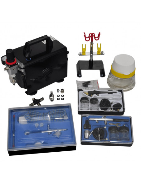 Set Compressore Aerografo con 3 Pistole