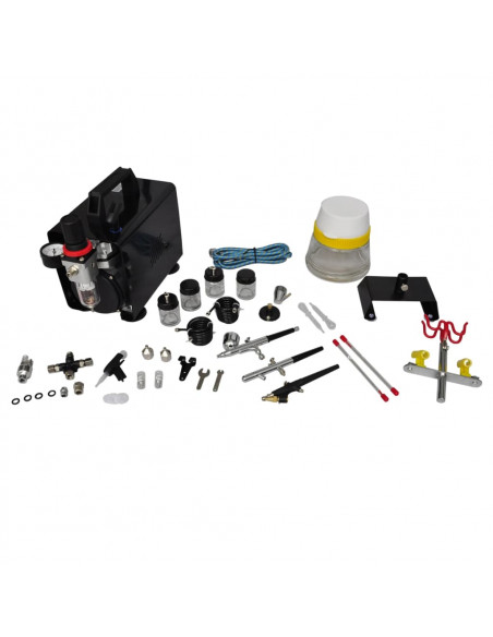 Set Compressore Aerografo con 3 Pistole