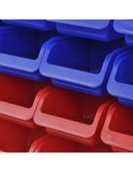 Pannelli Porta Attrezzi da Parete 2 pz Blu e Rosso