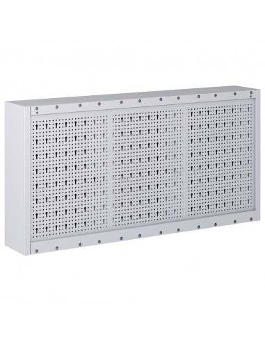 Armadio a Parete Stile Industriale in Metallo Grigio Nero