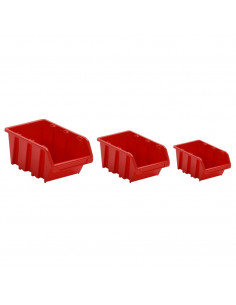 Set da Officina 35 pz Rosso e Nero 77x39 cm in Polipropilene
