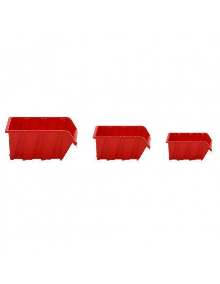 Set da Officina 35 pz Rosso e Nero 77x39 cm in Polipropilene