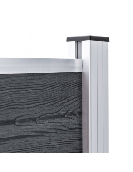 Pali per Recinzione 3 pz in Alluminio 185 cm