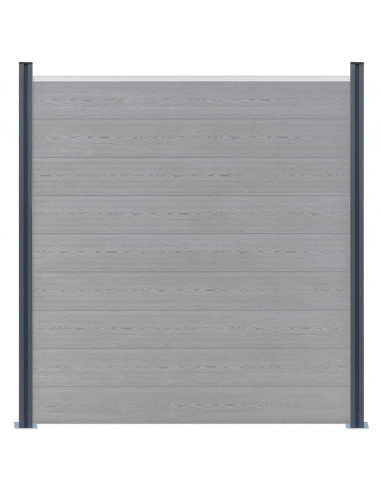 Pali di Recinzione 2 pz Grigio Scuro 185 cm in Alluminio