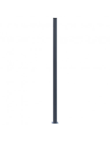 Pali di Recinzione 2 pz Grigio Scuro 185 cm in Alluminio