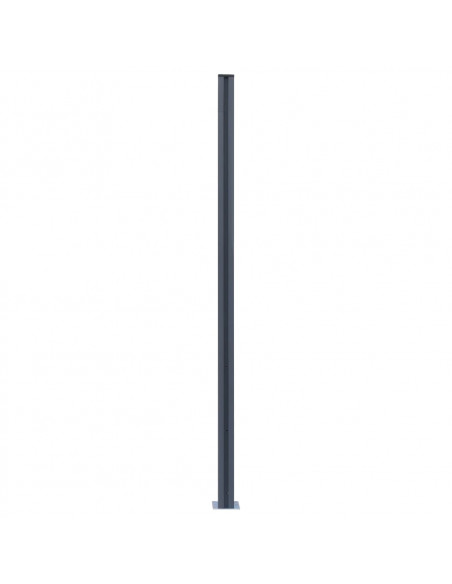 Pali di Recinzione 2 pz Grigio Scuro 185 cm in Alluminio