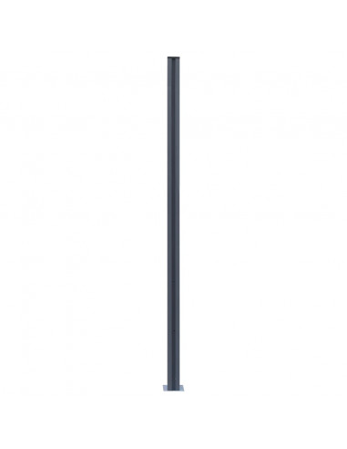 Pali di Recinzione 3 pz Grigio Scuro 185 cm in Alluminio