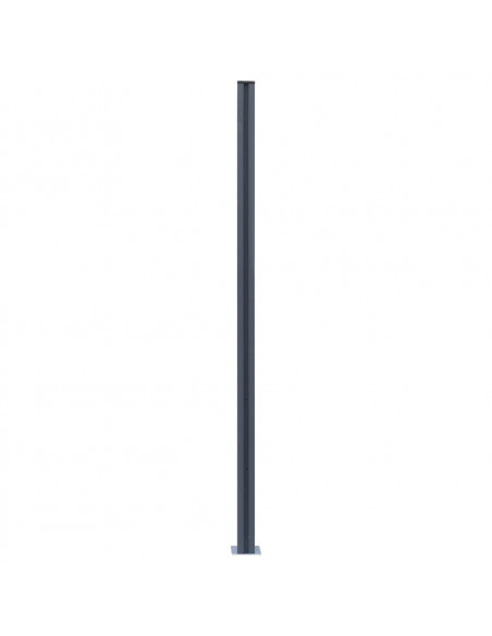 Pali di Recinzione 3 pz Grigio Scuro 185 cm in Alluminio