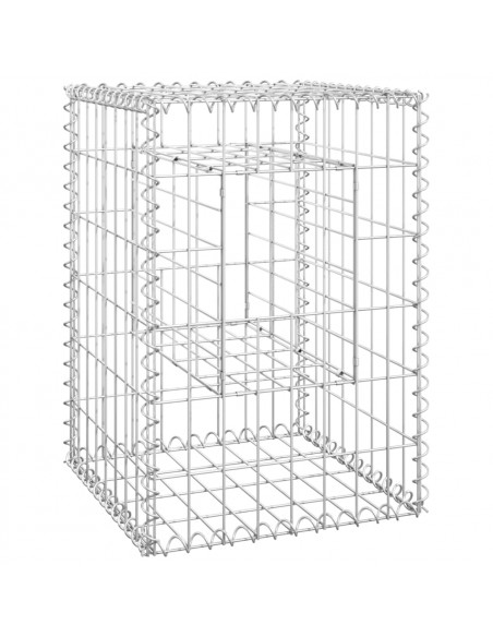Cesti a Gabbione a Torre 2 pz 40x40x60 cm in Ferro