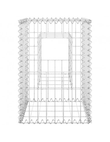 Cesti a Gabbione a Torre 2 pz 40x40x60 cm in Ferro