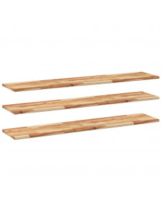 Mensole da Parete 3 pz 160x30x2 cm Legno Acacia Rifinito a Olio 2