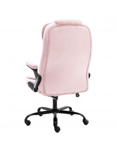 Sedia da Ufficio Massaggiante Rosa in Velluto