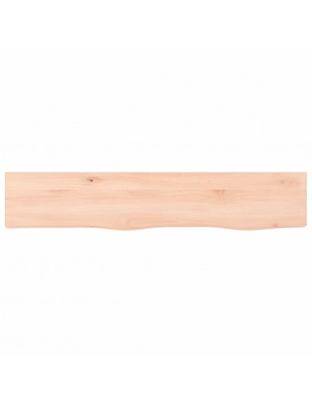 Ripiano a Parete 100x20x4 cm Legno Massello Rovere Non Trattato