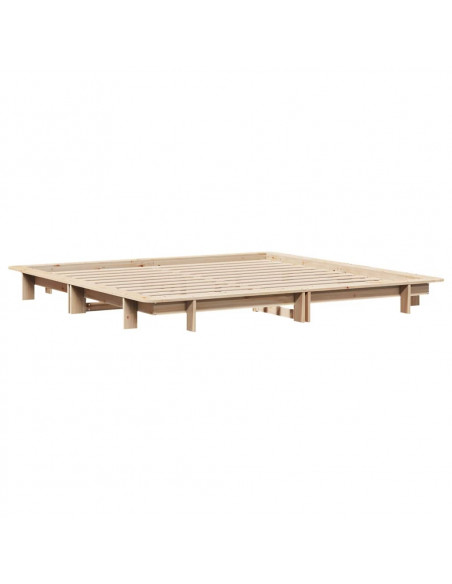 Letto senza Materasso 160x200 cm in Legno Massello di Pino