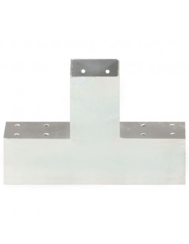 Connettori per Pali a Forma di X 4 pz in Metallo Zincato 71x71 mm