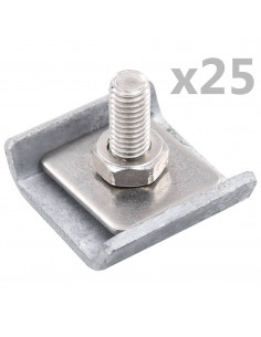 Set di Connettori per Griglie 25 pz Argento 2