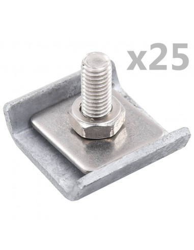 Set di Connettori per Griglie 25 pz Argento