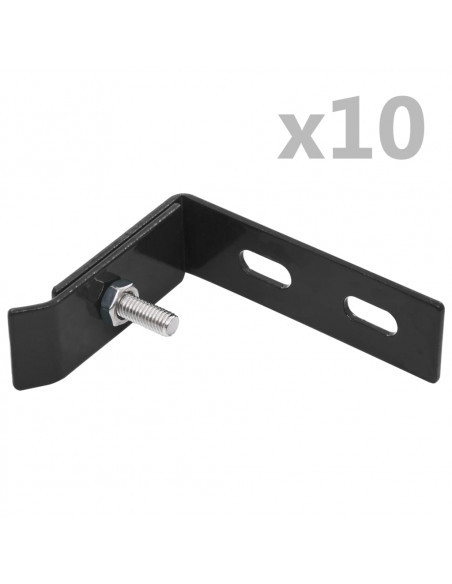 Set di Connettori Angolari a Parete 10 pz Antracite