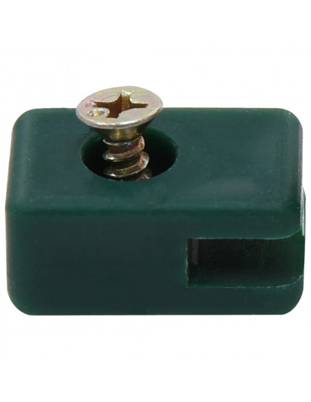 Supporto per Fili Recinzioni da Giardino con Vite 100 Set Verde