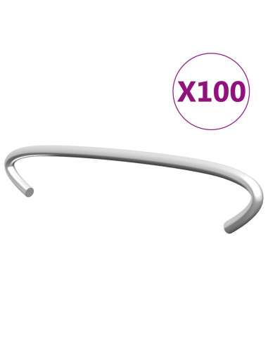 Ganci per Gabbione 100 pz in Acciaio Zincato 10 cm