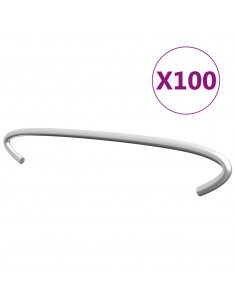 Ganci per Gabbione 100 pz in Acciaio Zincato 15 cm 2