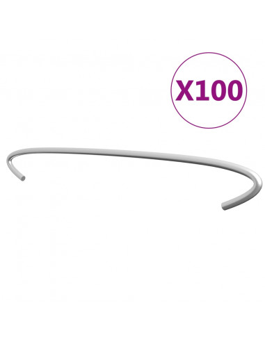 Ganci per Gabbione 100 pz in Acciaio Zincato 50 cm