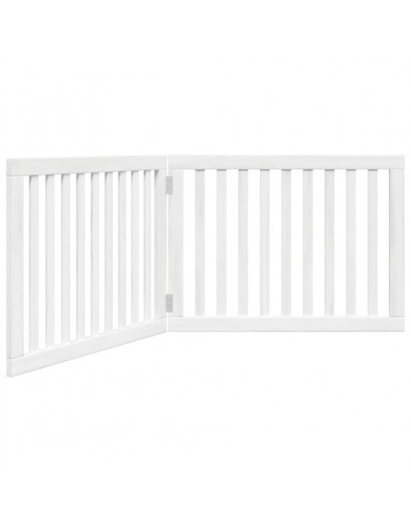 Cancello per Cani Pieghevole 2 Pannelli Bianco 160 cm Pioppo