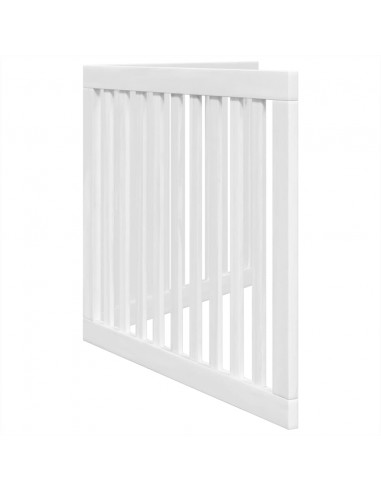 Cancello per Cani Pieghevole 2 Pannelli Bianco 160 cm Pioppo