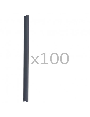 Clip per Strisce Recinzioni 100 pz in PVC Antracite