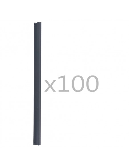 Clip per Strisce Recinzioni 100 pz in PVC Antracite
