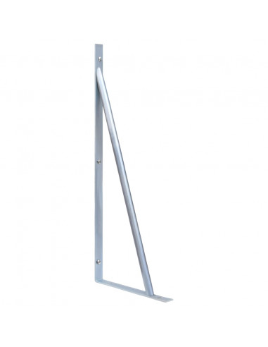 Staffe di Supporto per Recinzione 3 pz in Acciaio Zincato