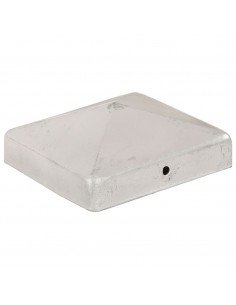 Tappi per Pali a Piramide 6 pz in Metallo Zincato 91x91 mm 2
