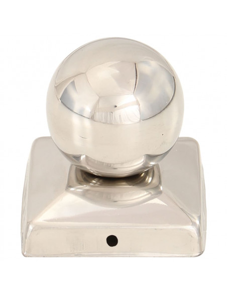 Tappi per Pali 6 pz Estremità a Globo in Acciaio Inox 71x71 mm