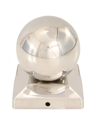 Tappi per Pali 6 pz Estremità a Globo in Acciaio Inox 91x91 mm