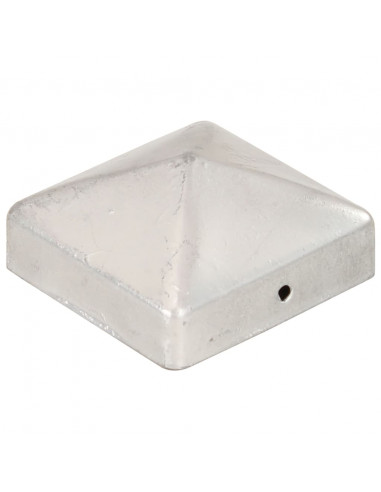 Tappi per Pali a Piramide 6 pz in Metallo Zincato 71x71 mm
