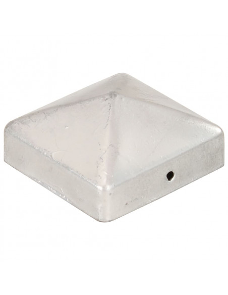 Tappi per Pali a Piramide 6 pz in Metallo Zincato 71x71 mm