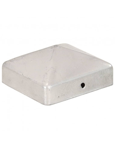 Tappi per Pali a Piramide 6 pz in Metallo Zincato 71x71 mm
