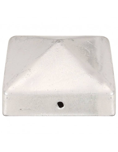 Tappi per Pali a Piramide 6 pz in Metallo Zincato 71x71 mm