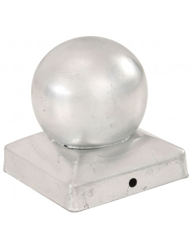 Tappi per Pali 6 pz Estremità a Globo Metallo Zincato 91x91 mm