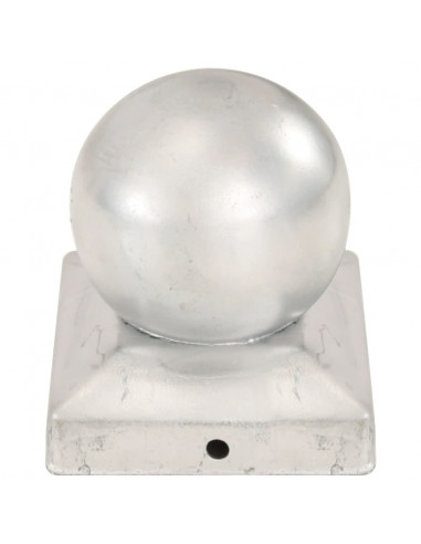Tappi per Pali 6 pz Estremità a Globo Metallo Zincato 91x91 mm