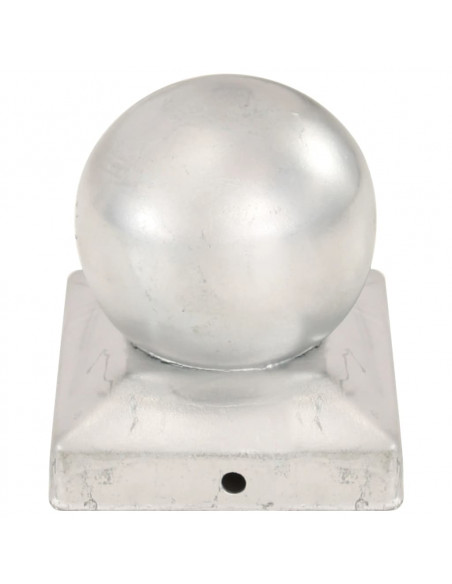 Tappi per Pali 6 pz Estremità a Globo Metallo Zincato 91x91 mm