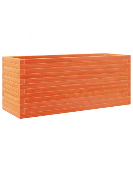 Fioriera Giardino Marrone Cera 110x40x46 cm Legno Massello Pino