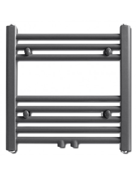 Radiatore Centrale Portasciugamano Dritto Grigio 480 x 480 mm