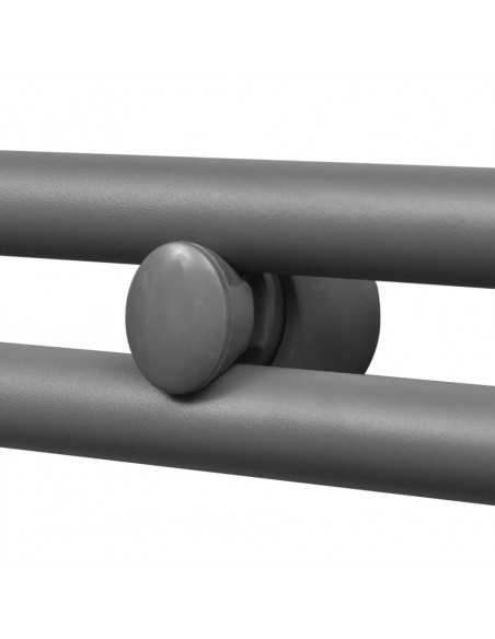 Radiatore Centrale Portasciugamano Dritto Grigio 480 x 480 mm