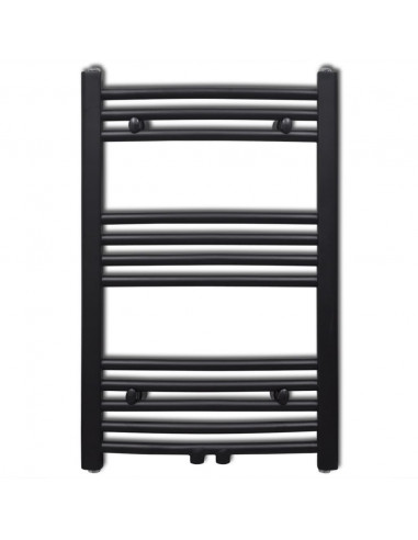 Radiatore Centrale Portasciugamano Curvo Nero 500 x 764 mm