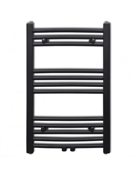 Radiatore Centrale Portasciugamano Curvo Nero 500 x 764 mm