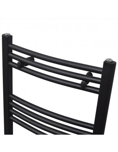 Radiatore Centrale Portasciugamano Curvo Nero 500 x 764 mm