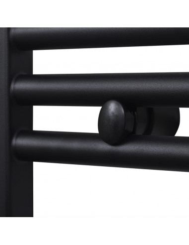 Radiatore Centrale Portasciugamano Curvo Nero 500 x 764 mm